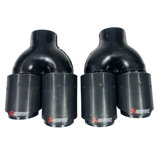 Комплект ( Ляв и Десен) Двоен Накрайник за Ауспух Akrapovic 61mm