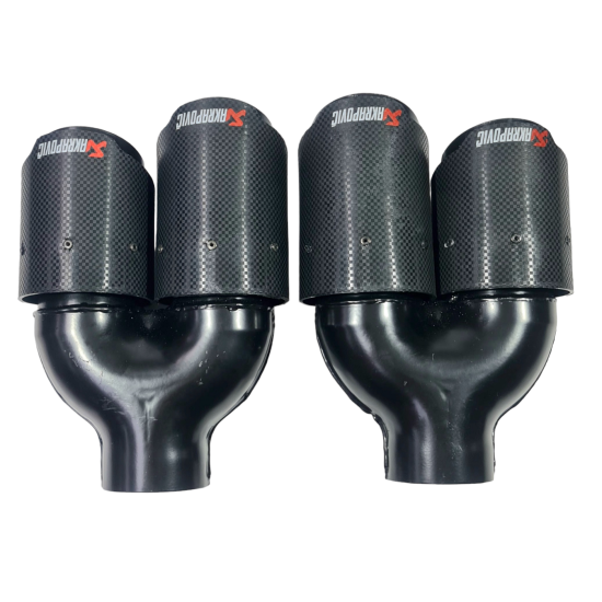 Комплект ( Ляв и Десен) Двоен Накрайник за Ауспух Akrapovic 61mm