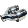 Двоен Накрайник за Ауспух Akrapovic 61mm-Накрайници за ауспух%