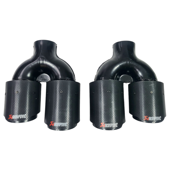Комплект ( Ляв и Десен) Двоен Накрайник за Ауспух Akrapovic 61mm