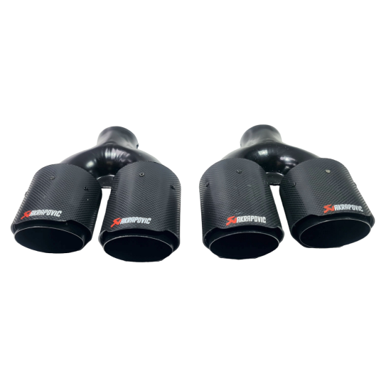 Комплект ( Ляв и Десен) Двоен Накрайник за Ауспух Akrapovic 61mm