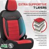 Луксозна Ортопедична Тапицерия / Калъфи за предни и задни седалки COMFORTLINE DESING, Червен цвят
