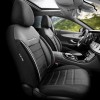 Луксозна Ортопедична Тапицерия / Калъфи за предни и задни седалки COMFORTLINE DESING, Черен-бял кант