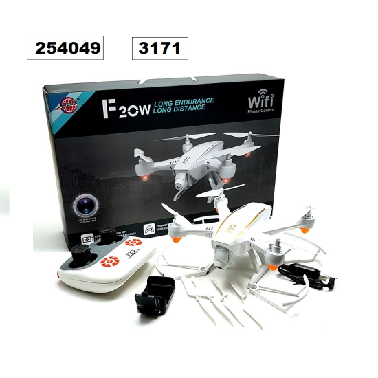 ДРОН БЯЛ С KАМЕРА HD F20 G