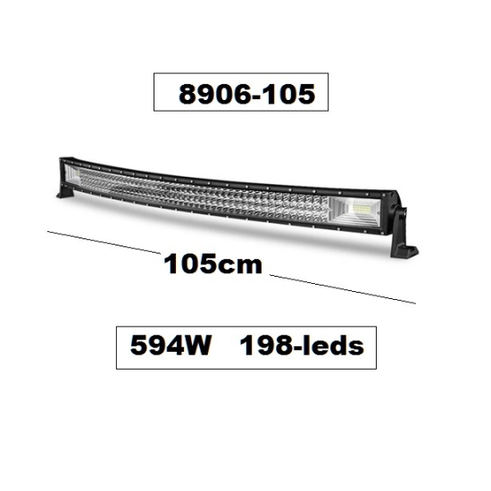 7D Супер Мощен извит Лед бар LED BAR - 105 см. извит -594W -8906-105