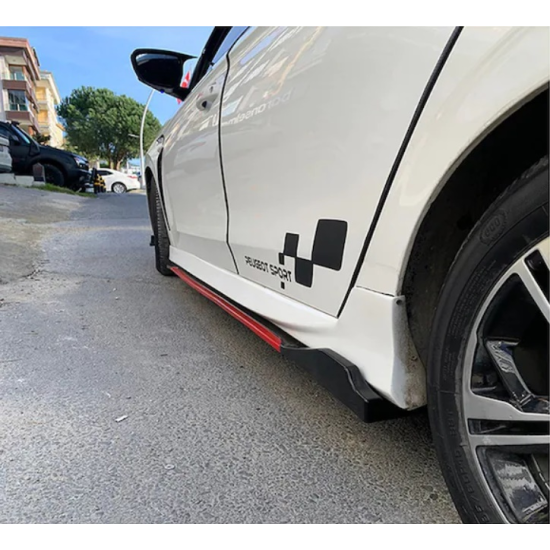 Универсален Тунинг Праг от 6 части 210см.- черно червена лента