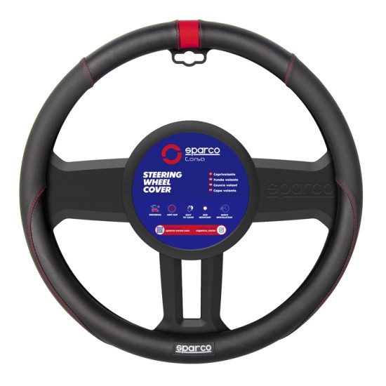 Калъф за волан SPARCO - SPS124RD - 38см - М-Калъфи за волани%