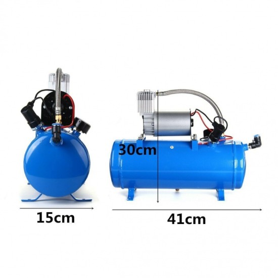 Компресор За Въздух Под Налягане, 12V, 150psi, 8 Бара, 6 литра, За Тромби, Помпене, Боядисване и др-Компресори и помпи%