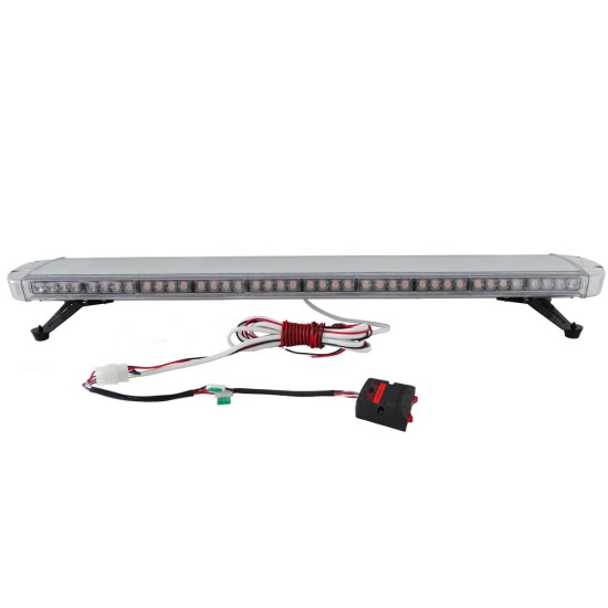 120 см 88 LED ЛЕД 88W Мощна Аварийна, Диодна, Сигнална Лампа, Блиц Светлина 12-24V 15 режима на работа жълта оранжева светлина E-Mark Е9 за пътна помощ платформа снегорин багер и др.-Сигнални лампи / Маяци%