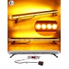 120 см 88 LED ЛЕД 88W Мощна Аварийна, Диодна, Сигнална Лампа, Блиц Светлина 12-24V 15 режима на работа жълта оранжева светлина E-Mark Е9 за пътна помощ платформа снегорин багер и др.-Сигнални лампи / Маяци%