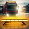 76.2 см 56 LED ЛЕД мощна аварийна диодна сигнална лампа блиц 12-24V 15 режима на работа жълта оранжева светлина E-Mark Е9 за пътна помощ платформа снегорин багер и др.-Сигнални лампи / Маяци%