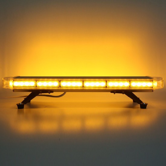 76.2 см 56 LED ЛЕД мощна аварийна диодна сигнална лампа блиц 12-24V 15 режима на работа жълта оранжева светлина E-Mark Е9 за пътна помощ платформа снегорин багер и др.-Сигнални лампи / Маяци%