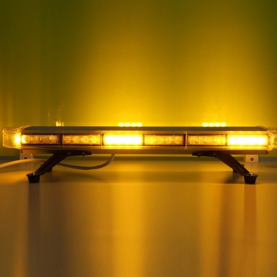 76.2 см 56 LED ЛЕД мощна аварийна диодна сигнална лампа блиц 12-24V 15 режима на работа жълта оранжева светлина E-Mark Е9 за пътна помощ платформа снегорин багер и др.-Сигнални лампи / Маяци%