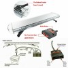 96.5 см 72 LED ЛЕД 72W мощна аварийна диодна сигнална лампа блиц 12-24V 15 режима на работа жълта оранжева светлина E-Mark Е9 за пътна помощ платформа снегорин багер и др.-Сигнални лампи / Маяци%