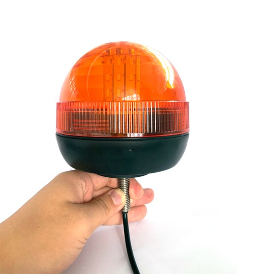 ЛЕД LED Сигнална Лампа, Аварийна Светлина , Маяк, Буркан, Оранжева Жълта,Е-Mark E9 12V - 24V, за трактори, комбайни, репатраци, снегорини, аварийни автомобили и др.-Сигнални лампи / Маяци%