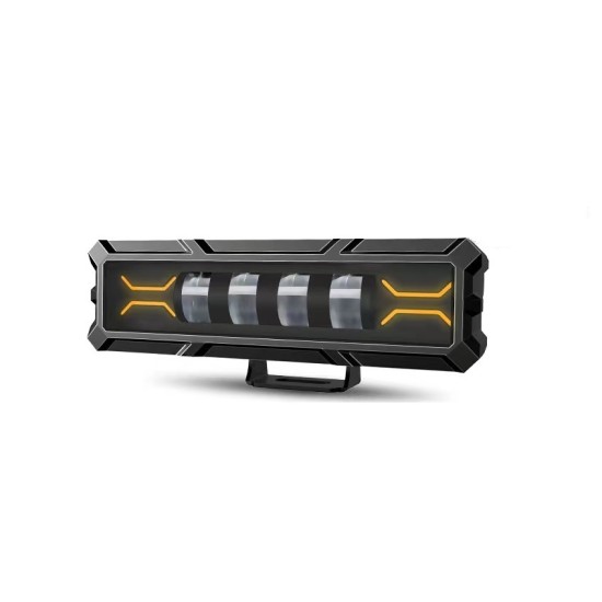 15,5 cm 7D Диоден Прожектор Супер Мощен Халоген Led Bar Лед Бар Комбиниранa Бяла и Жълта Светлина 12V - 24V За АТВ SUF Джип 4х Offroad Камион
