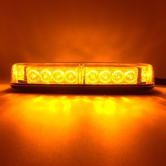 12V 24V Лед Led Диодна Мощна Аварийна Сигнална Лампа Буркан с Магнит 15 режима Оранжево Стъкло За Пътна Помощ Платформа Снегорин и др.-Сигнални лампи / Маяци%