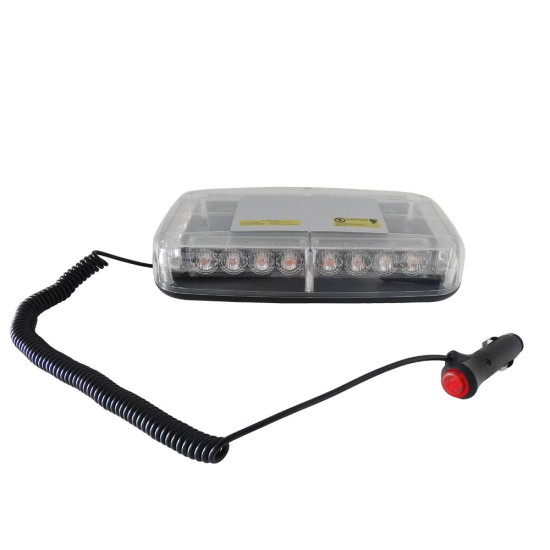 12V 24V Лед Led Диодна Мощна Аварийна Сигнална Лампа Буркан с Магнит 15 режима Бяло Стъкло За Пътна Помощ Платформа Снегорин и др.-Сигнални лампи / Маяци%