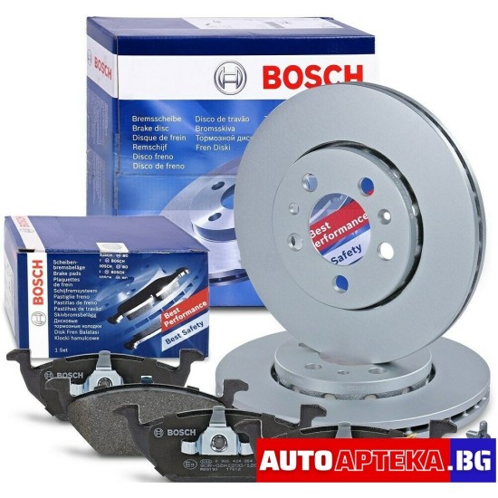 BOSCH Предни Дискове и Накладки за AUDI A1 SEAT SKODA FABIA 2 3 VW POLO 6R