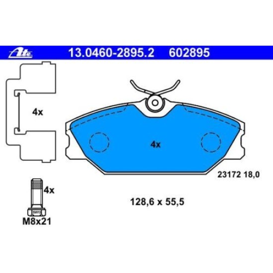 АТЕ Предни Дискове + Накладки, За RENAULT MEGANE 1 / 1.6 - 2.0-Дискове и накладки%