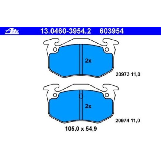 АТЕ Предни Дискове + Накладки, За RENAULT MEGANE 1 / 1.6 - 2.0
