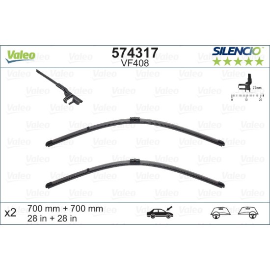 Чистачки VALEO за MERCEDES S (W221) 2005-2013г