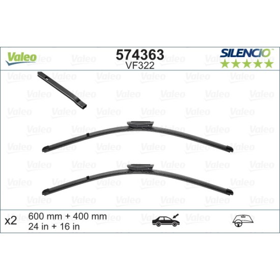 Чистачки VALEO за RENAULT CLIO III (BR0/1, CR0/1) 2005-2014г