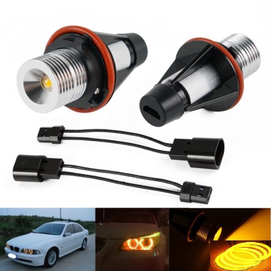 Диод за ангелско око 5W Жълти - E39,E53,E60,E61,E64 2бр/к-т
