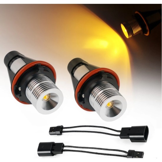 Диод за ангелско око 5W Жълти - E39,E53,E60,E61,E64 2бр/к-т