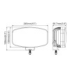 80W LED Лед Фар Халоген С Три Функции Неон ефект Бяло-Жълто/Оранжево Neon  4100lm 12V - 24V E-Mark Подходящ За DAF MAN Scania Volvo Iveco 24,5см x 13,9см-LED светлини / Фарове / Задни светлини%