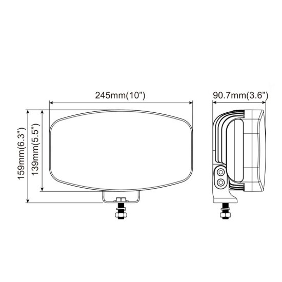 80W LED Лед Фар Халоген С Три Функции Неон ефект Бяло-Жълто/Оранжево Neon  4100lm 12V - 24V E-Mark Подходящ За DAF MAN Scania Volvo Iveco 24,5см x 13,9см-LED светлини / Фарове / Задни светлини%