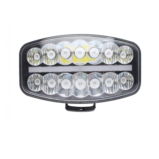 80W LED Лед Фар Халоген С Три Функции Неон ефект Бяло-Жълто/Оранжево Neon  4100lm 12V - 24V E-Mark Подходящ За DAF MAN Scania Volvo Iveco 24,5см x 13,9см-LED светлини / Фарове / Задни светлини%