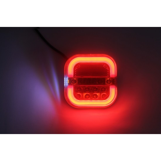 Комплект Безжични Диодни Лед Led Стопове Wireless С Магнит Неон Neon Ефект 12V-24V за Ремарке Каравана Платформа и др.-Стопове за камиони и ремаркета%