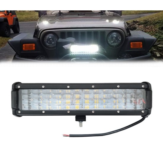 31 См 108W Мощен Led Bar Лед Диоден Бар Прожектор С Лупи 12V 24V 4 Редов Quad Row Насочена Светлина Spot Долно Захващане