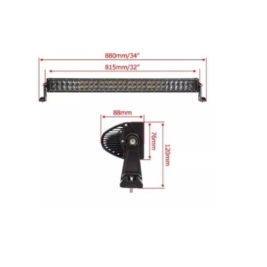 88 См 180W Мощен 4D 4Д Led Bar Лед Диоден Бар Прожектор 12V 24V 12600 Лумена