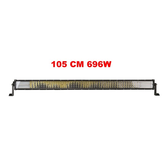 105 См 696W Мощен 7D 7Д Led Bar Лед Диоден Бар Прожектор 12V 24V 4 Редов