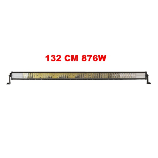 132 См 876W Мощен 7D 7Д Led Bar Лед Диоден Бар Прожектор 12V 24V 4 Редов