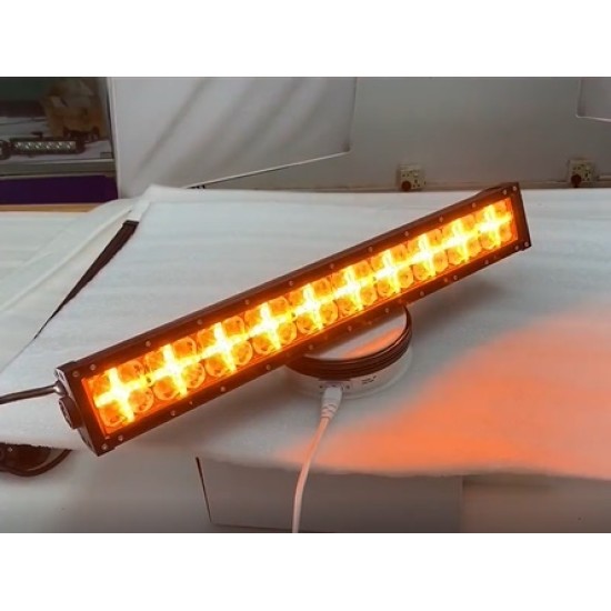 54 См Led Bar Лед Диоден Бар Прожектор Бяла и Оранжева, Жълта Светлина, Блиц, Флаш, CROSS DRL 120W 12V 24V-LED барове%