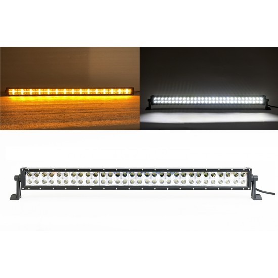80 См Led Bar Лед Диоден Бар Прожектор Бяла и Оранжева, Жълта Светлина, Блиц, Флаш, CROSS DRL 180W 12V 24V
