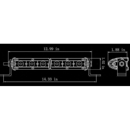 33 см LED Лед Диоден Бар , 4500 lm, 90W, Ултра Тънък, 12-24V, Комбинирана Combo - Flood и Spot Светлина-LED барове%