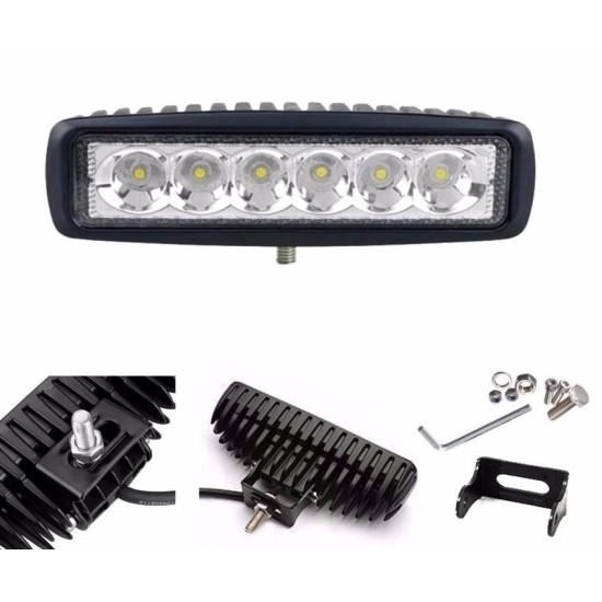 LED 18w халогенна дневна светлина работна лампа 12/24V за ролбар, джип, АТВ