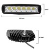 LED 18w халогенна дневна светлина работна лампа 12/24V за ролбар, джип, АТВ-LED барове%