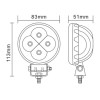 8.3 См 12W Led Лед Диоден Фар Прожектор Халоген Джип Мотор 4X4 12V 24V 720 Лумена-LED светлини / Фарове / Задни светлини%