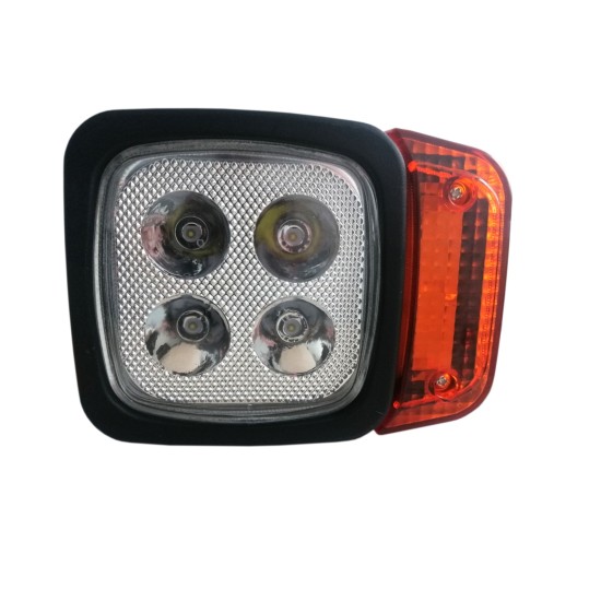 Ляв LED Фар с Мигач, Подходящ за Трактор, Комбайн, Багер, Снегорин и др - 4 диода, 12W, 1000lm