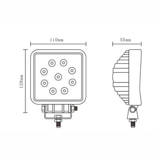 8 LED 24W Халоген Водоустойчива Светлина Работна Лампа 10-30V за Ролбар АТВ, Джип-LED светлини / Фарове / Задни светлини%