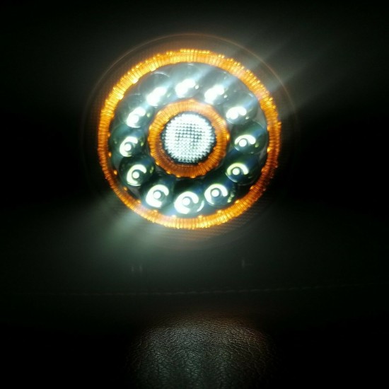 LED Лампа Халоген Фар, Бяла и Жълта Светлина, 40W, 4000lm, 12V - 24V, За Камион, Трактор, Земеделски, Селскостопански Машини-LED светлини / Фарове / Задни светлини%