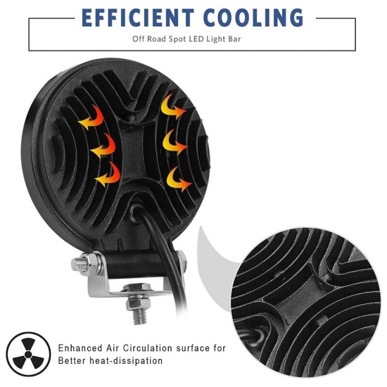27W ЛЕД 12V 24V LED Диоден Халоген Фар Прожектор Задна Светлина Диодна Kръгла Лампа-LED светлини / Фарове / Задни светлини%