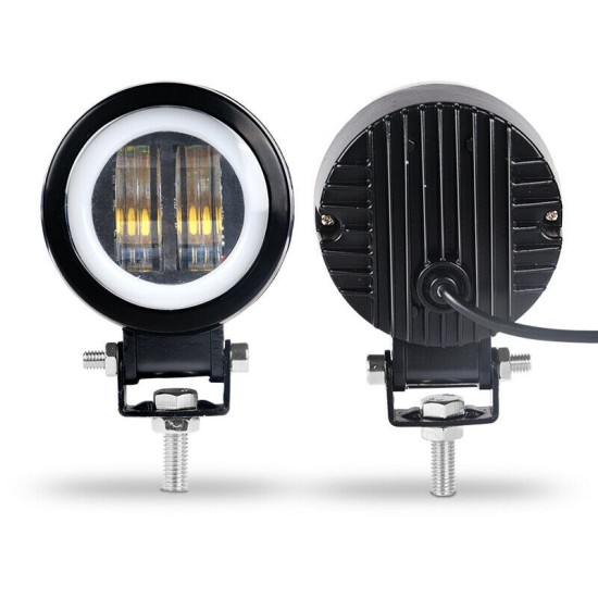 7D LED Халоген 7.5см Кръгла Диодна Работна Лампа Диоден Фар Прожектор Задна Светлина 20W 1000lm 12V/24V-LED светлини / Фарове / Задни светлини%