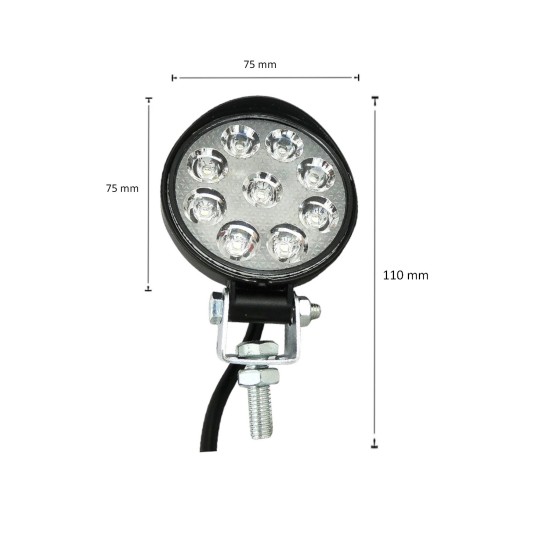 2 Броя Комплект Кръгли Мини Диоден Фар Прожектор Дневни Светлини Диодна Лампа Нови 27W-LED светлини / Фарове / Задни светлини%