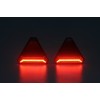 Комплект Безжични Преносими Диодни Лед Led Стопове Wireless с Магнит и Вендуза Неон Neon Ефект Иновационен дизайн триъгълна форма 12V за Ремарке Каравана Платформа и др.-Стопове за камиони и ремаркета%